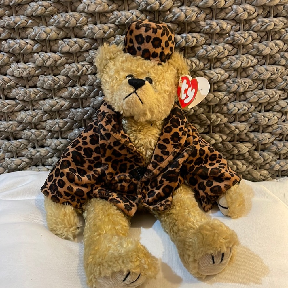 14" Ty Beanie Buddy "ISABELLA" 1993  Bear!  Swing & brown Tush Tags PVC pellets
